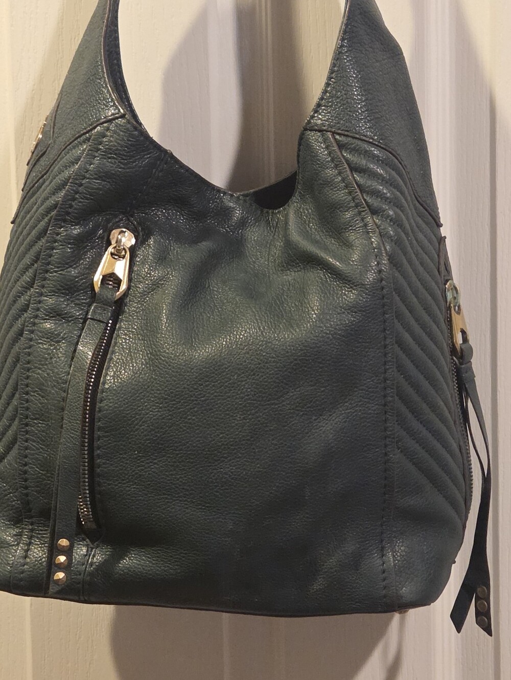 oryany Women's Evergreen Luciana Leather Hobo Bag Dark Green handbag designer